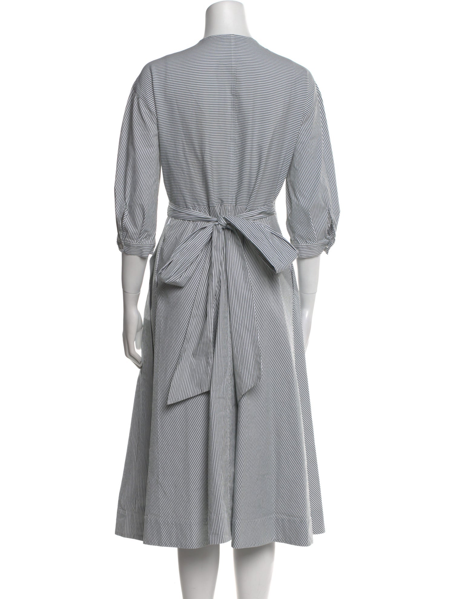 Lafayette 148 Striped Midi Length Dress